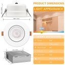 Gimbal Recessed Down Light - 4inch - 1Pack